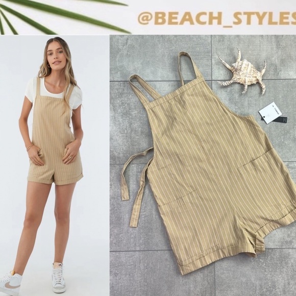 🔆O’NEILL🔆 SUMMERLIN ROMPER JUMPSUIT SHORTS ADJUSTABLE CUTE COMFORTER - Picture 1 of 16